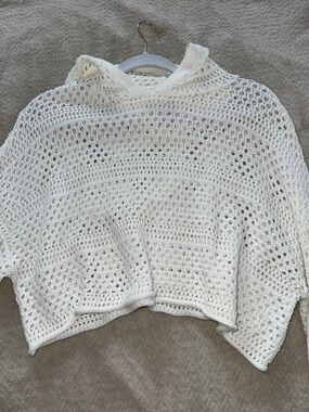 Sincerely Jules Cream Crochet Knit Set Pants + Top 100% Cotton Boho Beach Size M